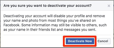 delete facebook - screenshot 16