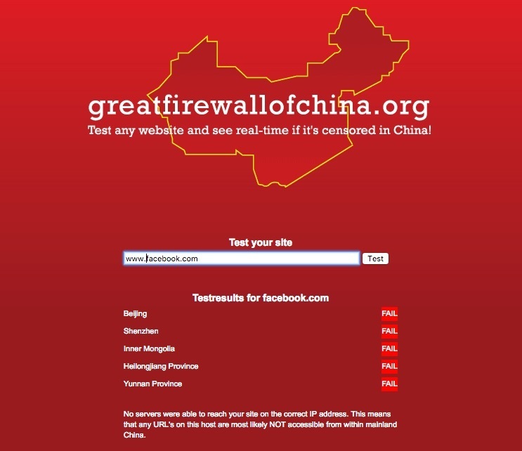 GreatfirewallofChina website