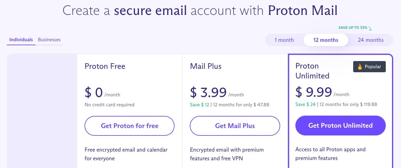 Proton Mail Screenshot 2