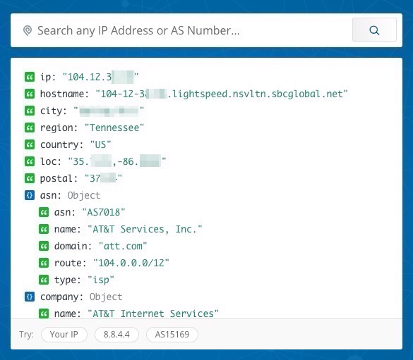 Search IPaddress screenshot