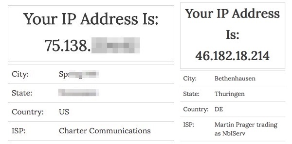Your IP address screenshot